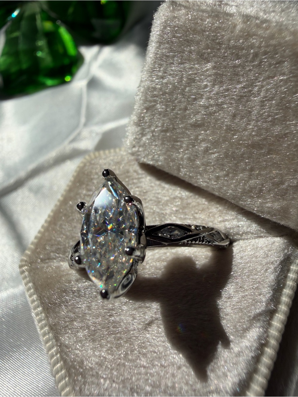 2 CT Marquise Cut Moissanite Engagement Ring | Size 7 | NEW